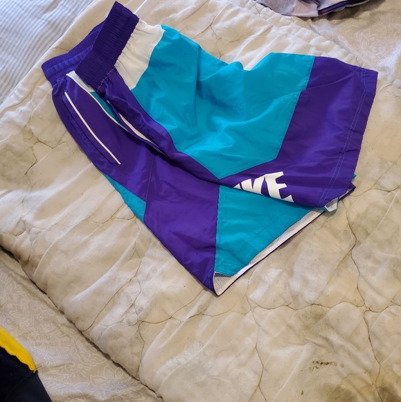 Purple and teal nike shorts Clearance